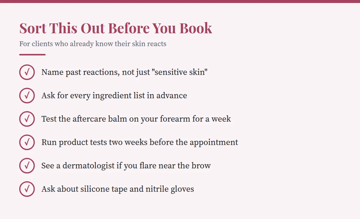Summary card: Sort This Out Before You Book
